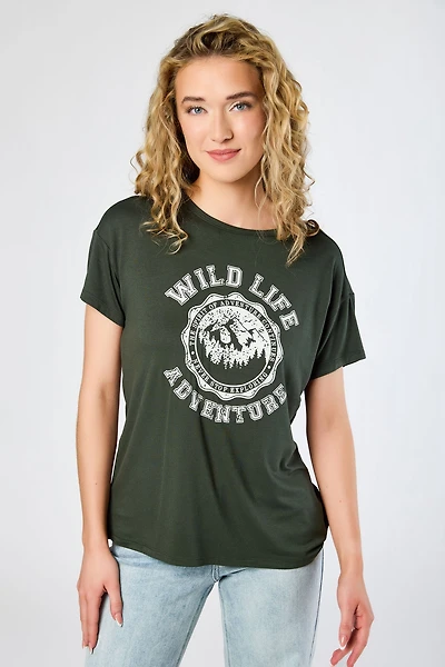 Short-Sleeve "Wild Life Adventure" Graphic Tee