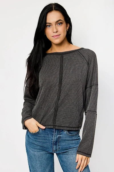 Cozy Ribbed Long-Sleeve Top