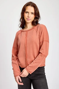 Cozy Ribbed Long-Sleeve Top