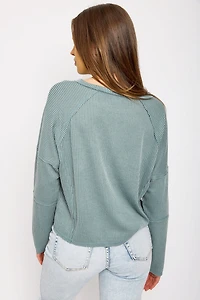 Cozy Ribbed Long-Sleeve Top