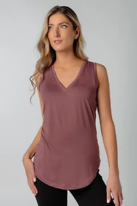 Brushed Sleeveless V-Neck