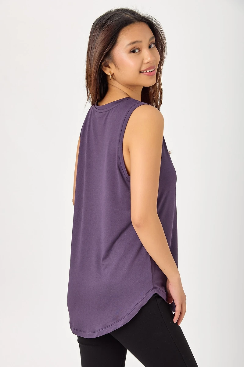 Brushed Sleeveless V-Neck