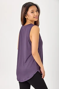 Brushed Sleeveless V-Neck
