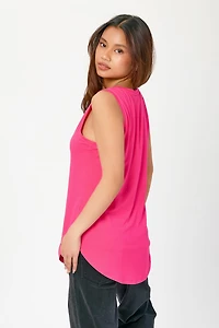 Brushed Sleeveless V-Neck