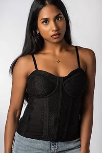 Corset Bustier with Scallop Lace