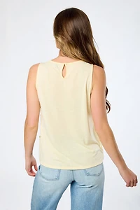 Floral Crochet Front Sleeveless Top