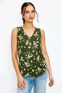 Soft Floral V-Neck Tank
