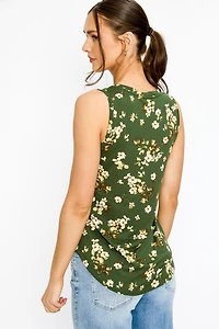 Soft Floral V-Neck Tank