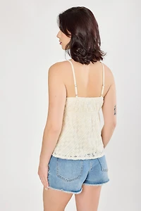 Lace Spaghetti-Strap Babydoll Cami