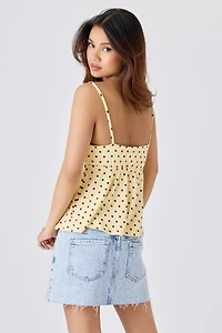Polka Dot Brushed Babydoll Cami
