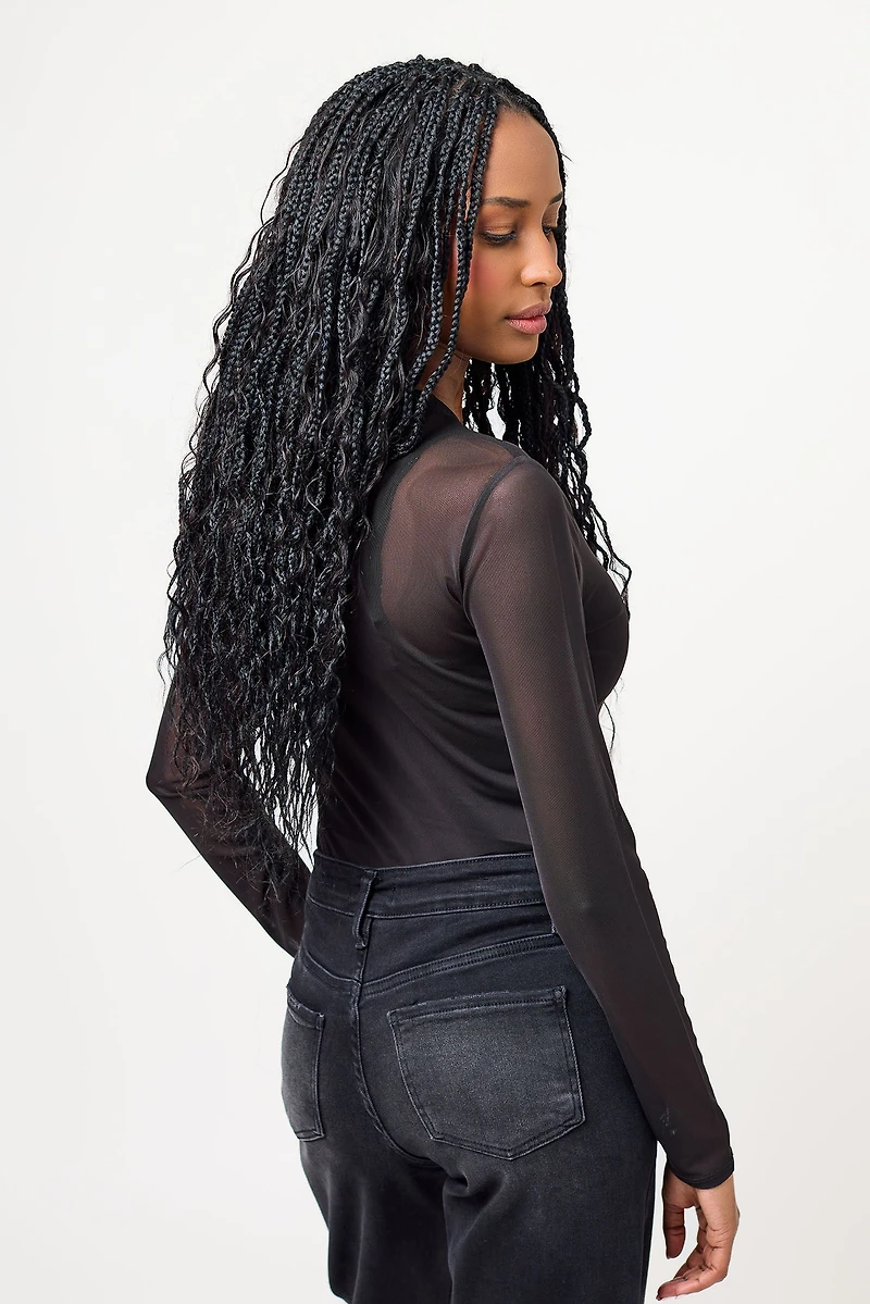 Mesh Long Sleeve Bodysuit