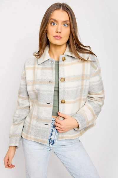 Plaid Cropped Shacket
