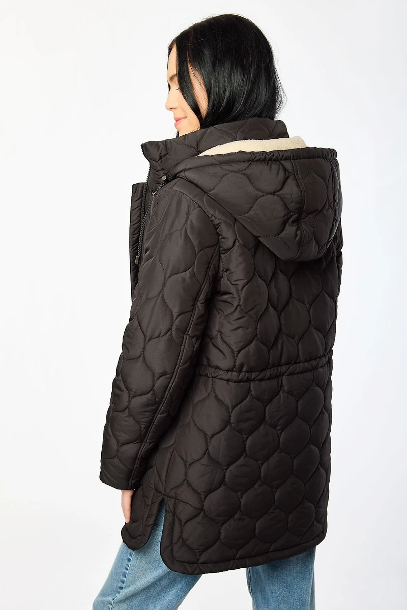 Wave Quilted Sherpa Anorak