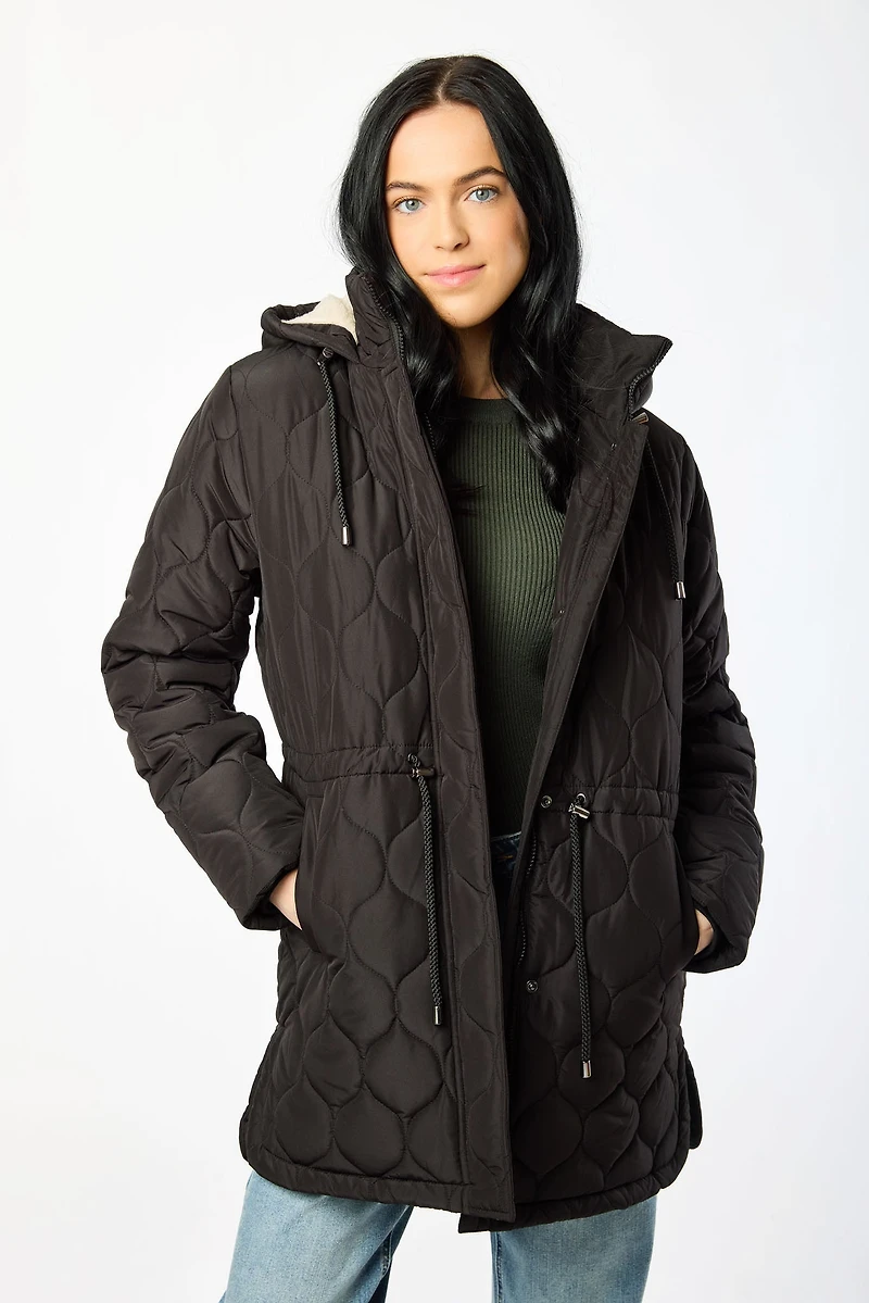 Wave Quilted Sherpa Anorak