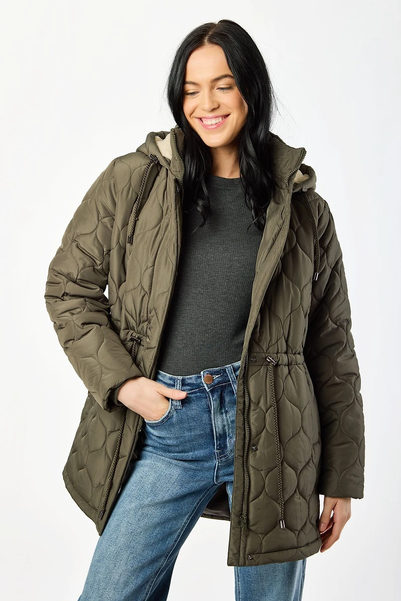 Wave Quilted Sherpa Anorak