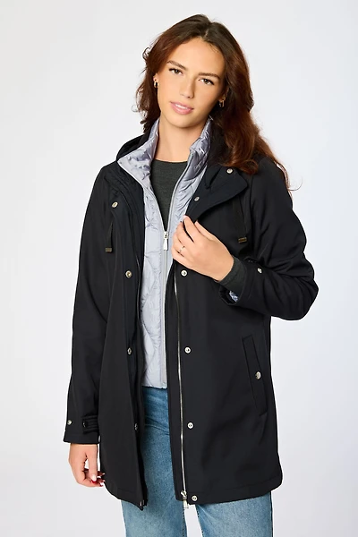 Softshell Jacket with Built-In Mock Vest