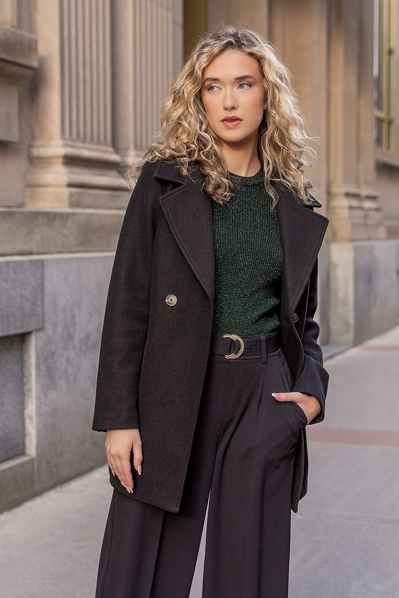 Brushed Mélange Coat