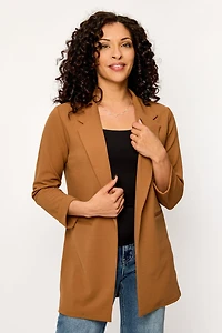 Longline Blazer with Roll-Up Sleeves