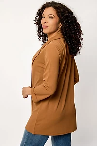 Longline Blazer with Roll-Up Sleeves
