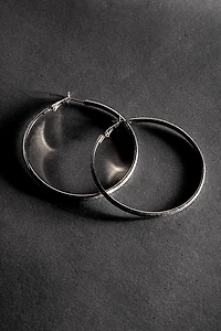 Frosted Hoop Earrings