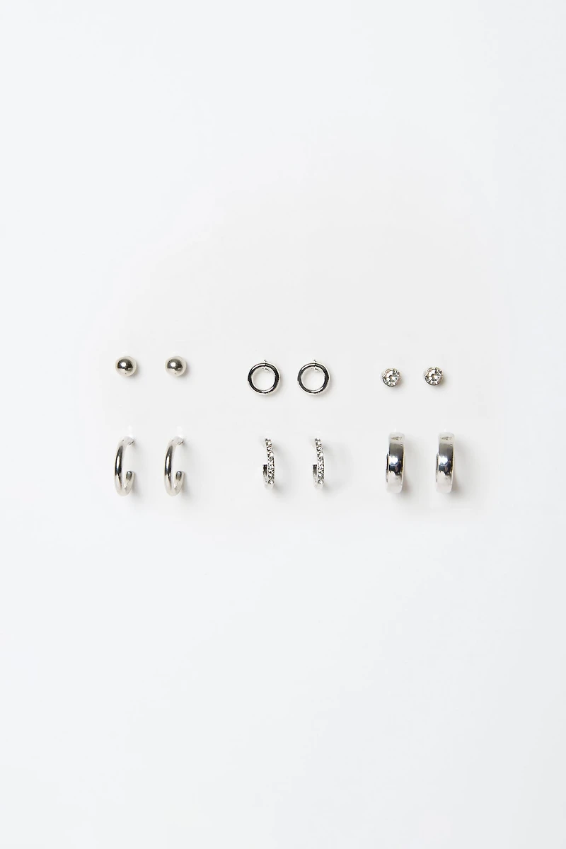 6 Set of Studs and Mini Hoops