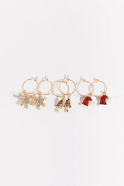 Holiday Mini Hoop Earrings Set