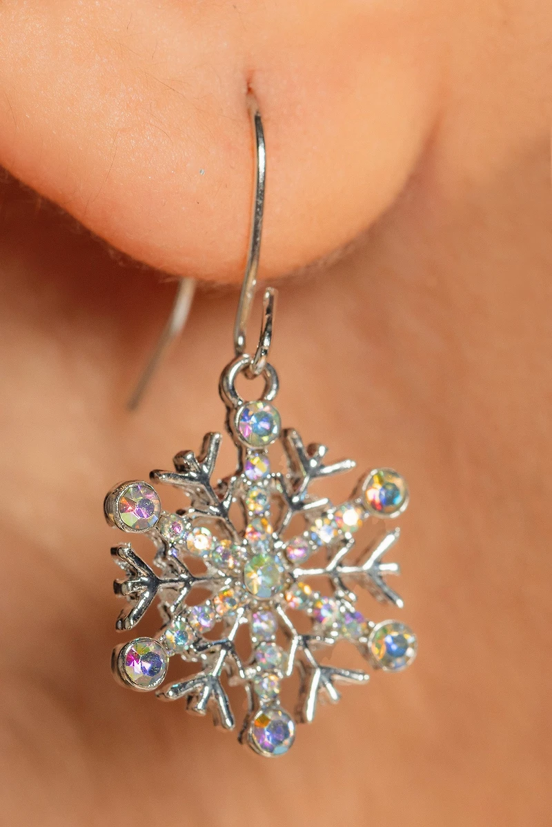 Sparkly Snowflake Earrings