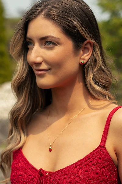 Strawberry Earring and Necklace Set