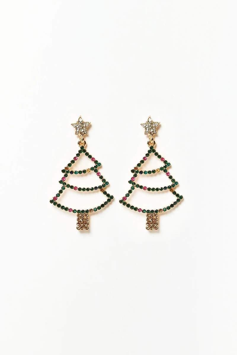 Holiday Sparkle Tree Earrings