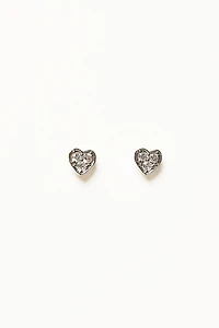 Rhinestone Heart Earrings