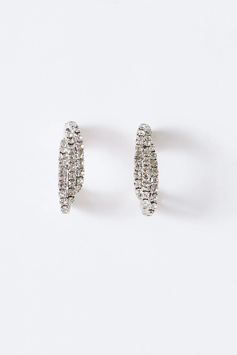 Triple Rhinestone Hoop