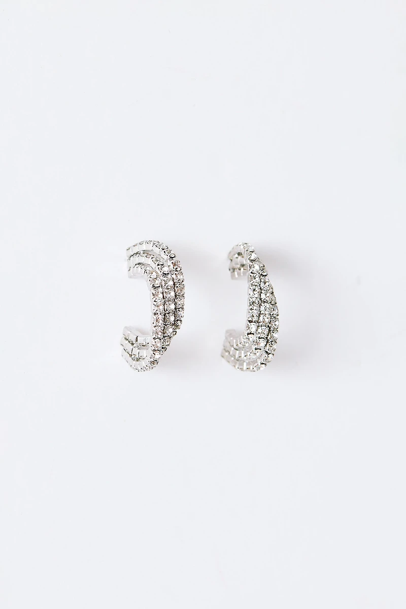 Triple Rhinestone Hoop