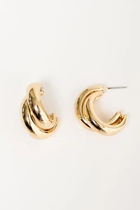 Overlap Hoop Earings