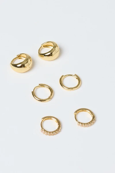 3 Pack Small Hoops