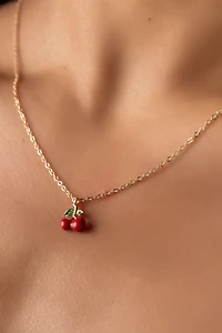 Cherry Pendant Chain Necklace