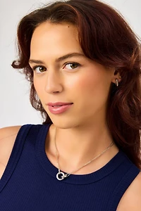 Interlocking Circles Double-Chain Necklace