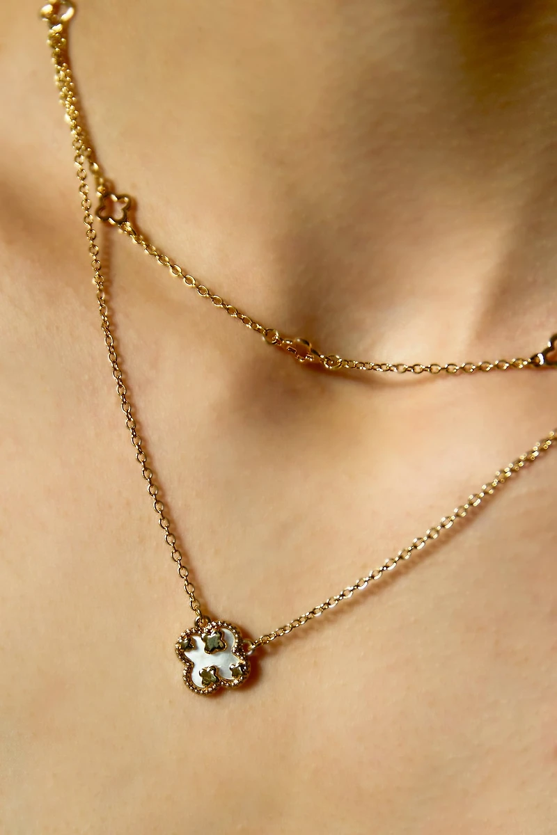 Double Layer Clover Necklace