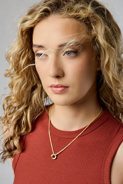 Interlocking Ring Pendant Necklace