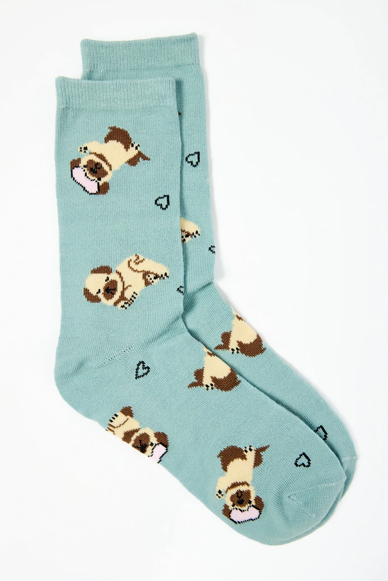 Sleepy Pug Socks