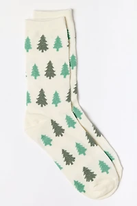 Lurex Christmas Trees Socks