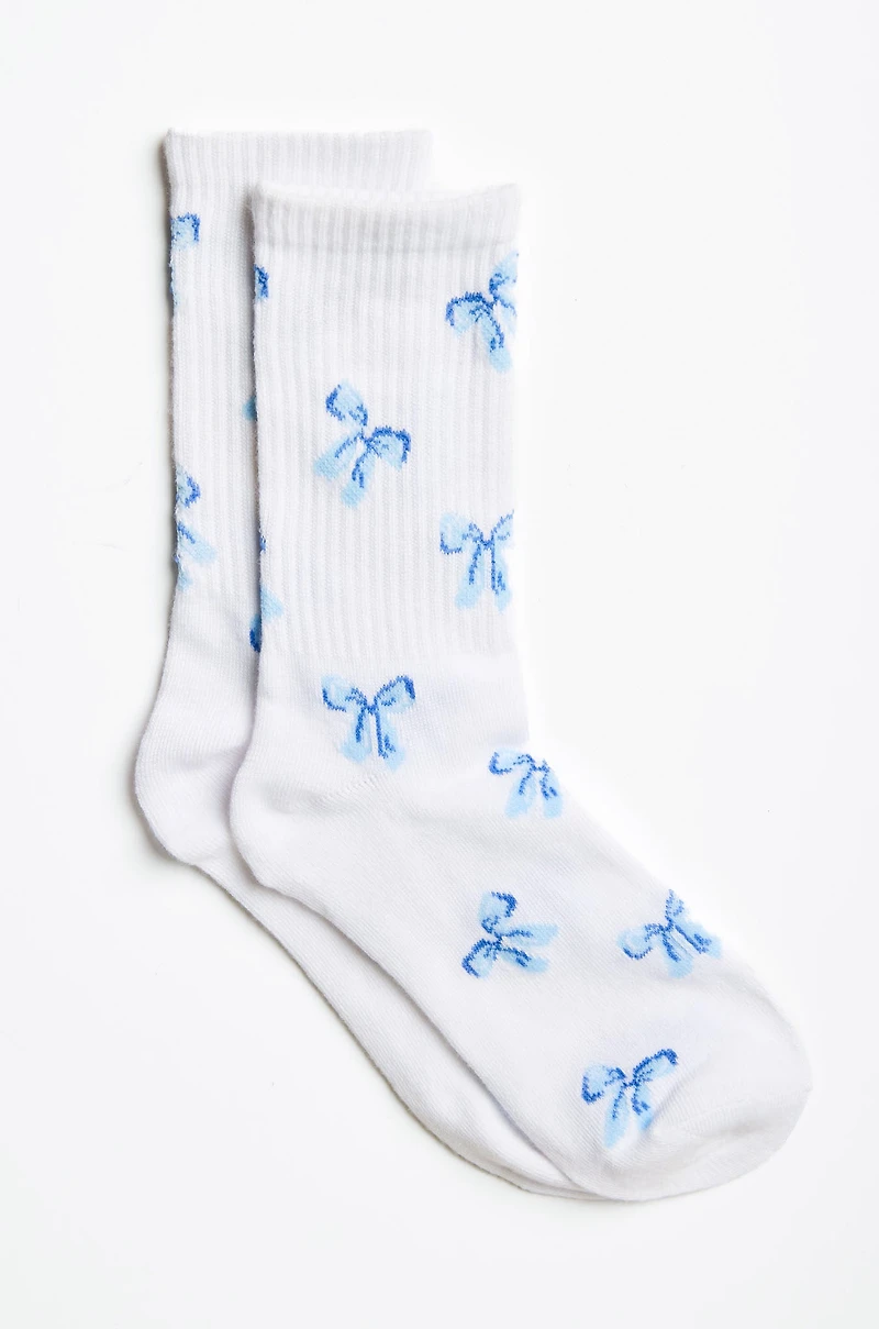 Darling Bow Print Socks