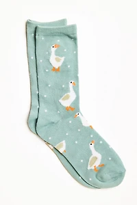 Goose and Polka Dot Socks