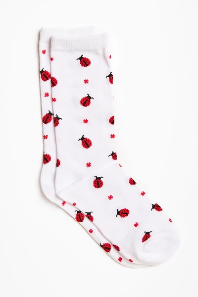 Ladybug Dot Socks