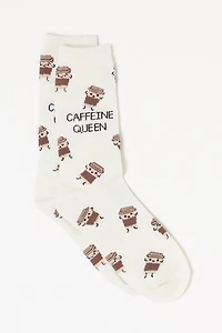 "Caffeine Queen" Coffee Socks