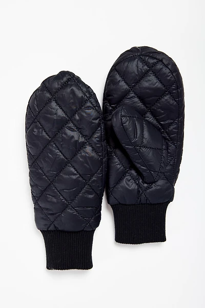 Diamond Quilted Puffy Mitt with Fleece Lining