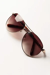 Aviator Sunglasses with Chain-Link Arms