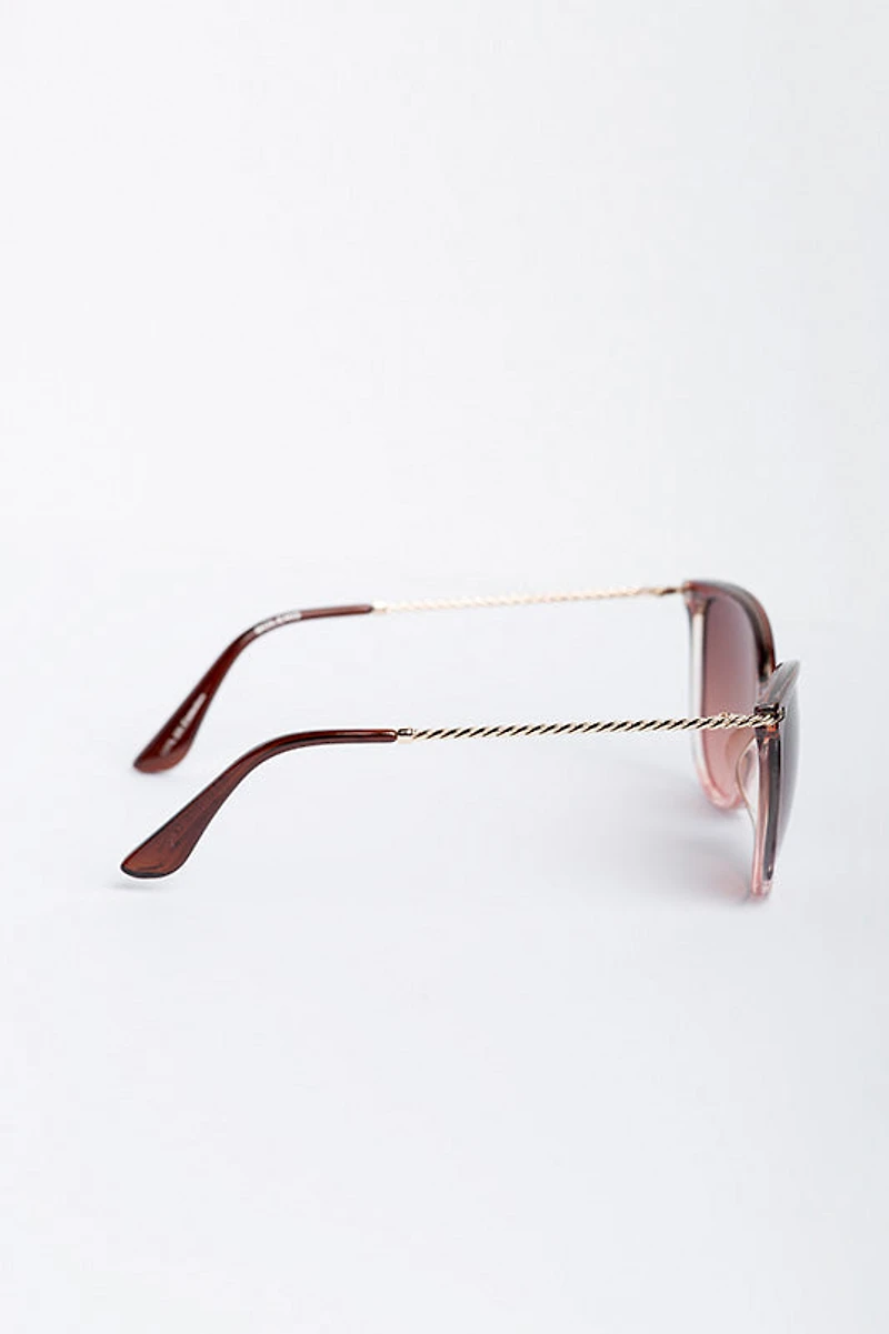 Pantos Sunglasses with Twisted Metal Arms