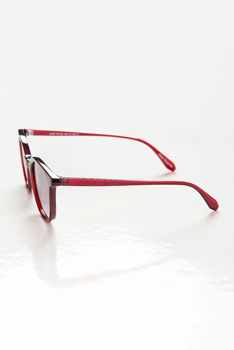 Burgundy Classic Pantos Sunglasses