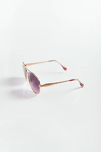 Gold Aviator Sunglasses