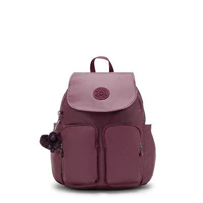 City Pocket Small Metallic Backpack